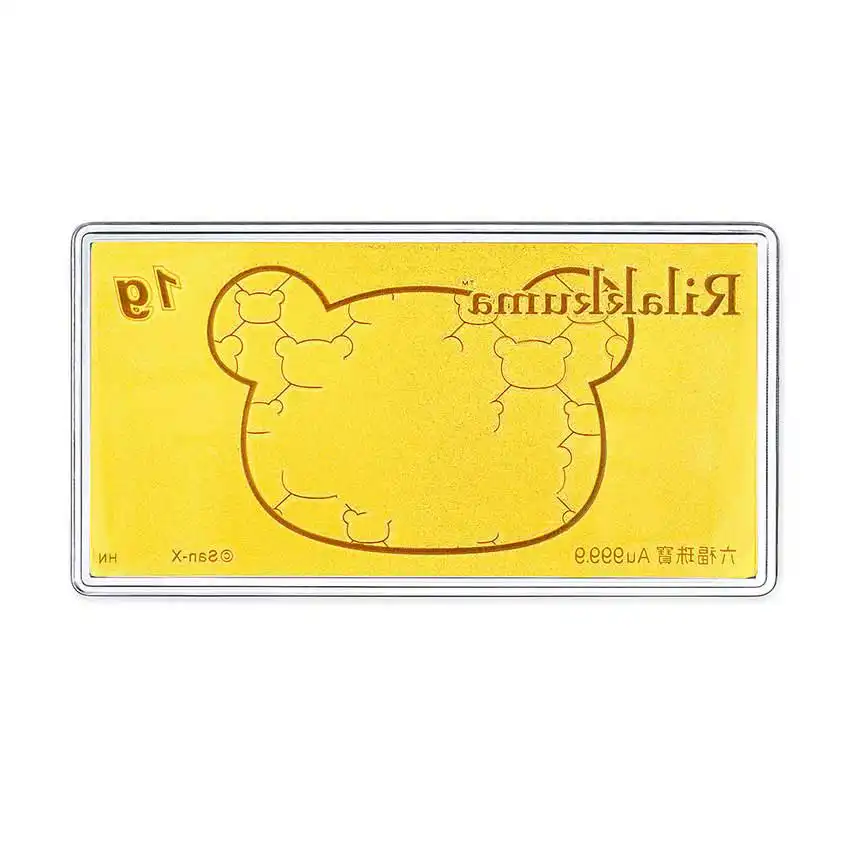 六福珠寶黃金工藝品 - "花開富貴"999.9黃金金利是