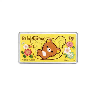 六福珠寶黃金工藝品 - "花開富貴"999.9黃金金利是