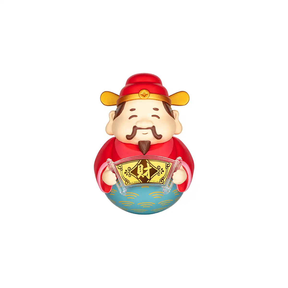 六福珠寶黃金工藝品 - "送福財神"不倒翁999.9黃金工藝品