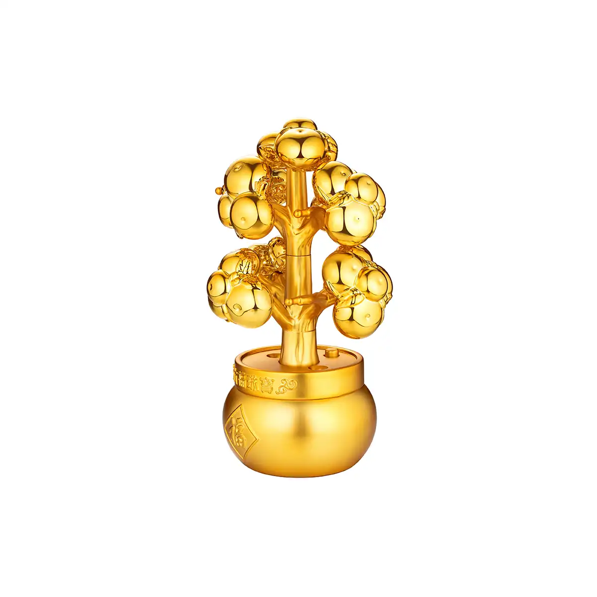 六福珠宝黄金工艺品 - "如意吉祥"金桔树999.9黄金工艺品