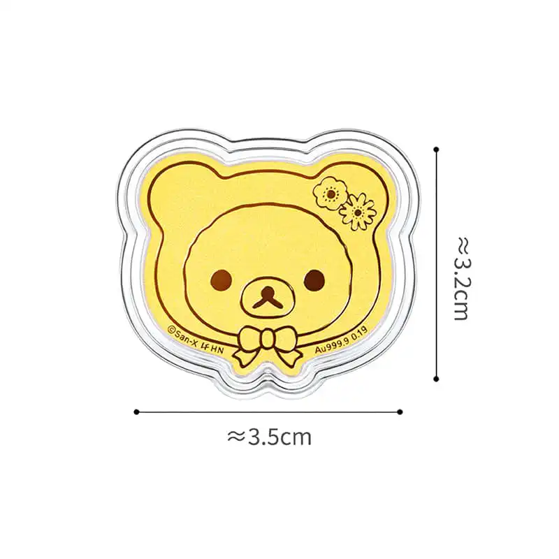 六福珠寶黃金工藝品 - 小熊多功能999.9黃金工藝品記事板套裝