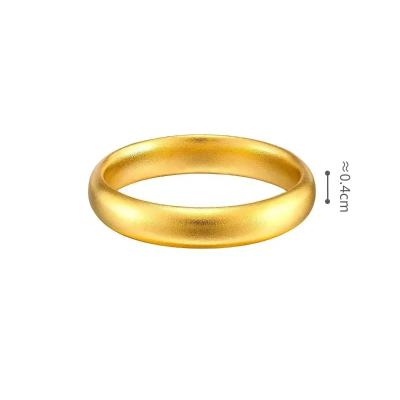 六福珠寶黃金戒指 - "素圈"泥鰍背999.9黃金戒指(男女同款)