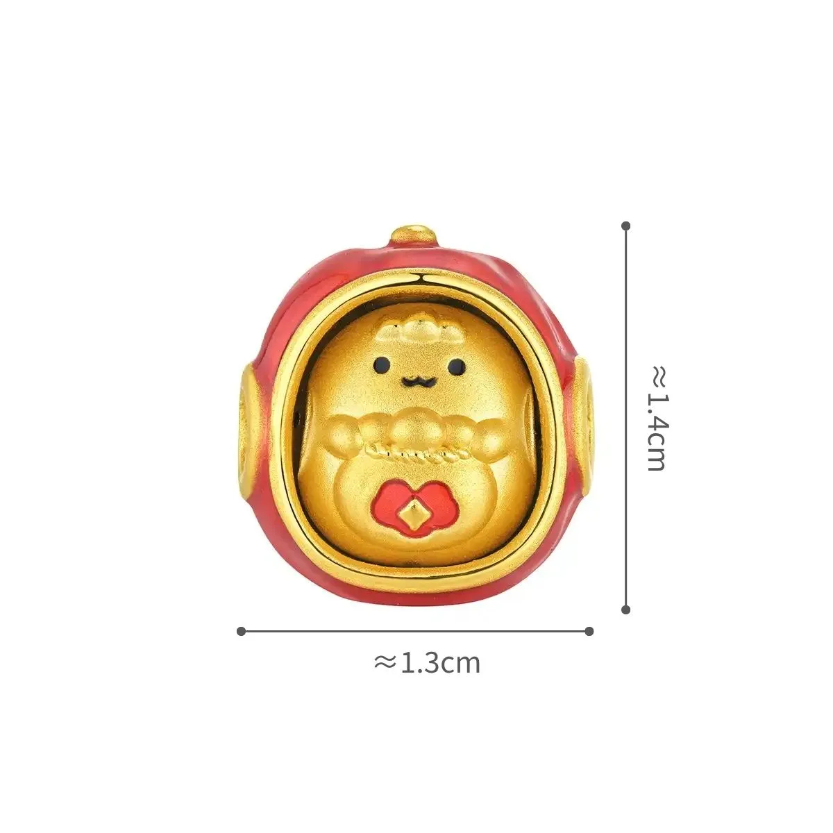 六福珠寶黃金串飾 - 「棗」日享福999足金串飾(趣味Max版)