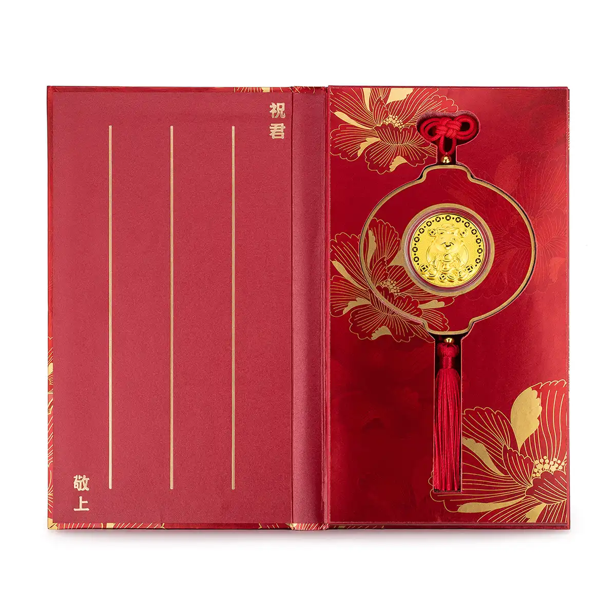 六福珠宝黄金工艺品 - “财神纳福”999.9黄金工艺品