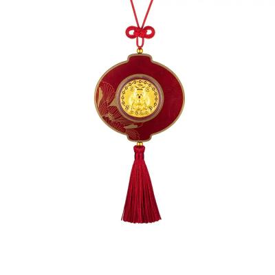 六福珠寶黃金工藝品 - “財神納福”999.9黃金工藝品