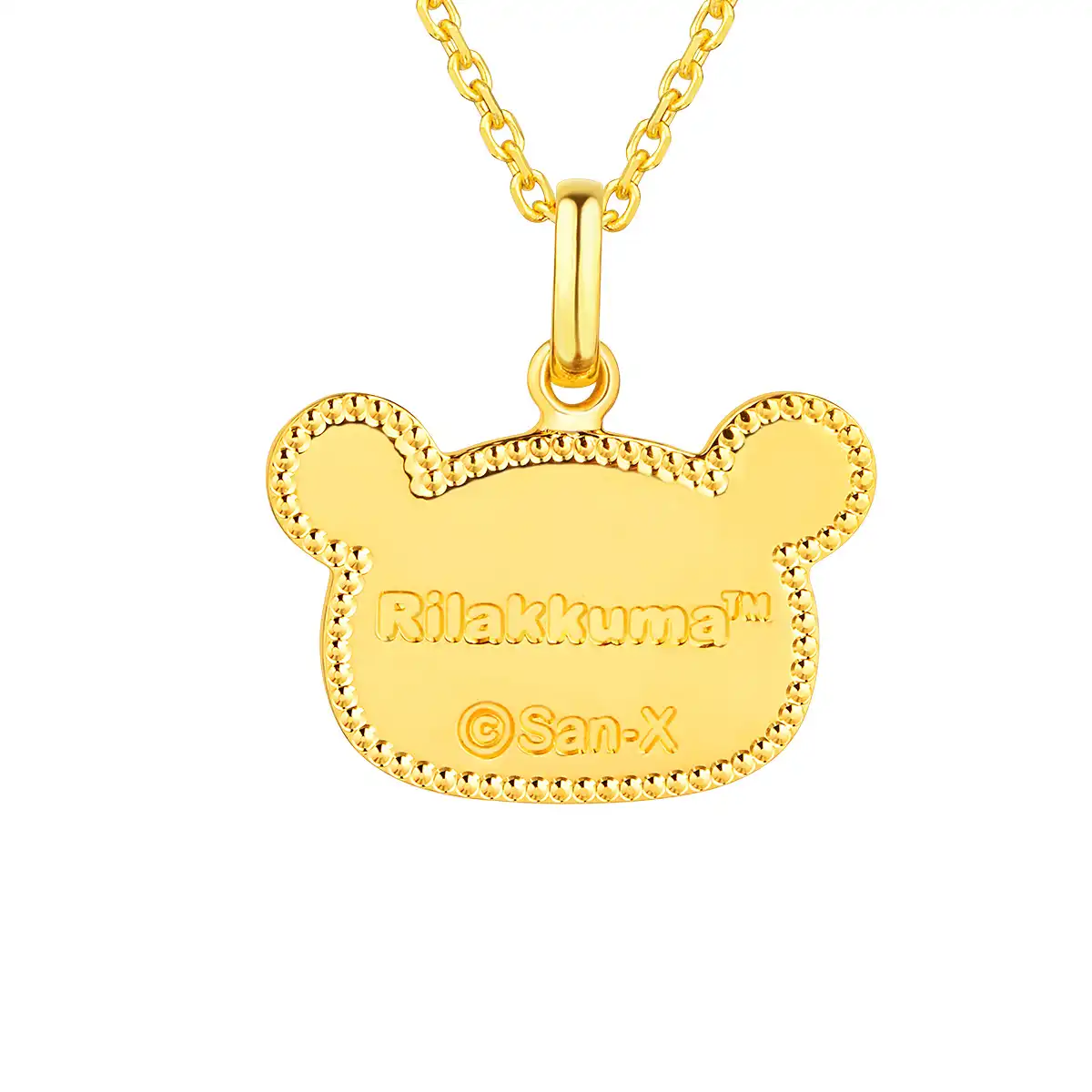 六福珠寶黃金吊墜 - "輕鬆小熊™頭像"Goldstyle990黃金吊墜