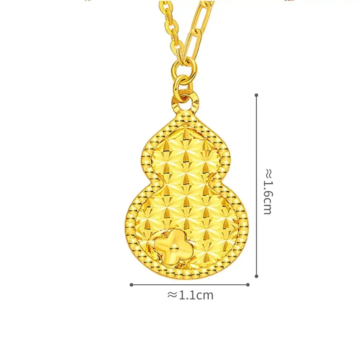 六福珠寶黃金頸鏈 - "福祿倍至"990黃金頸鏈