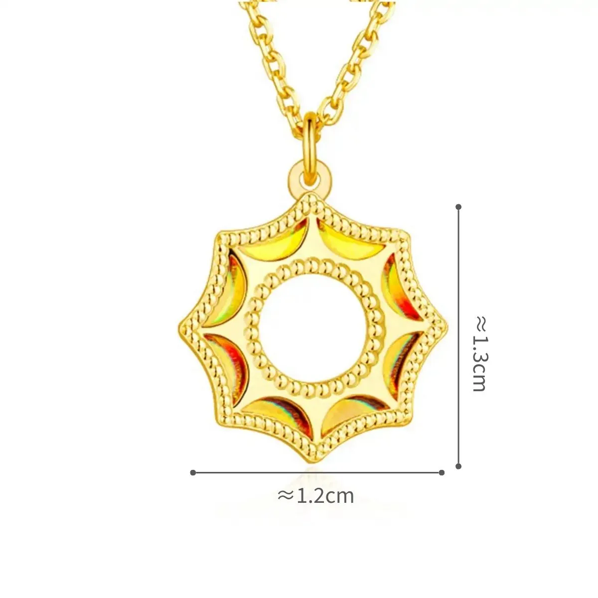 六福珠宝黃金頸鏈 - "耀出彩虹"990黃金頸鏈(炫彩工藝)