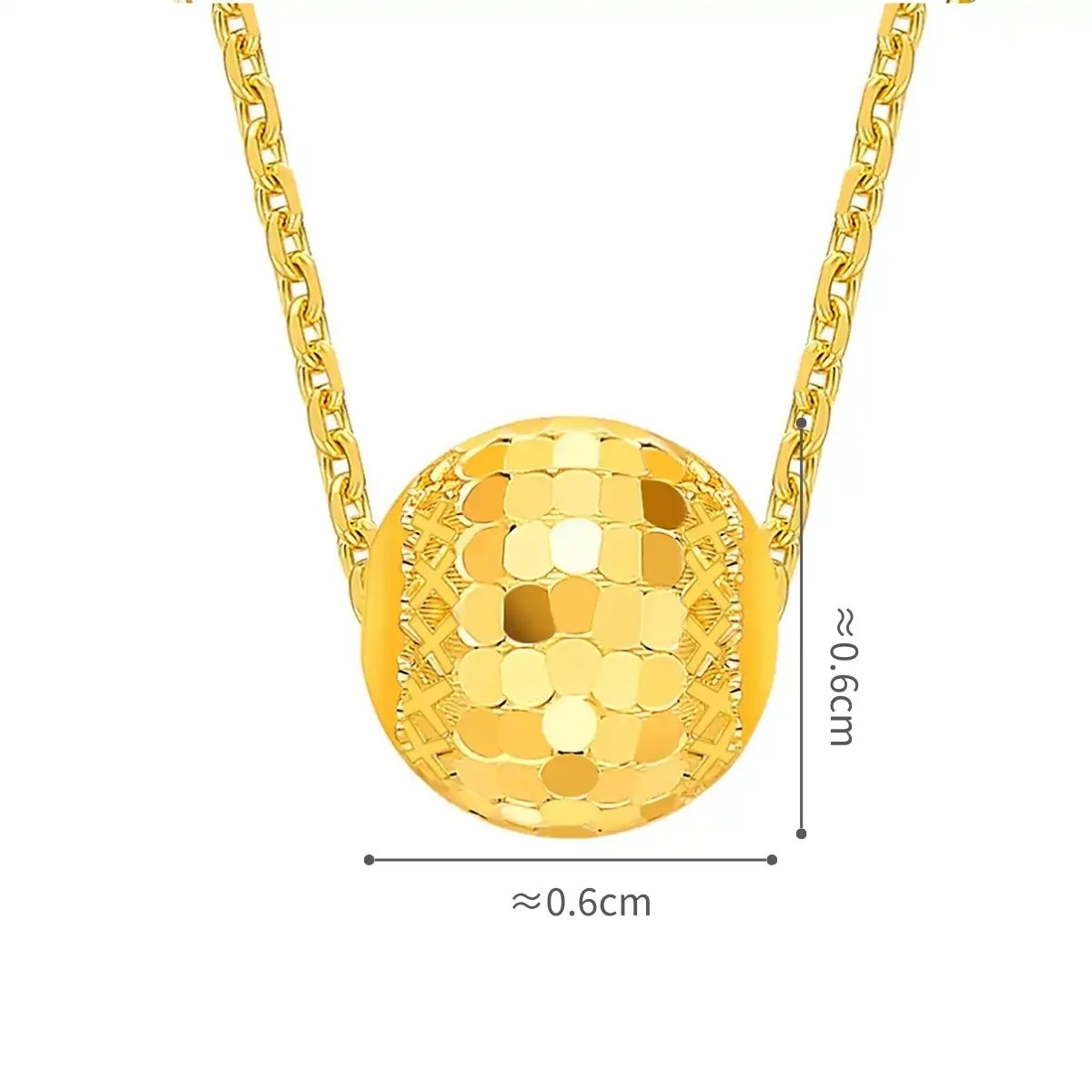 六福珠宝黄金颈链 - "闪动星球"990黄金颈链
