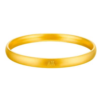 六福珠宝黄金手镯 - "四面来福"999.9黄金手镯