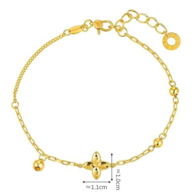 六福珠宝黄金手链 - “花漾”999.9黄金手链