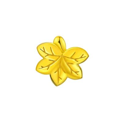 六福珠寶黃金金豆子 - “一葉抱富”999.9黃金(1克)–附送木塞玻璃瓶