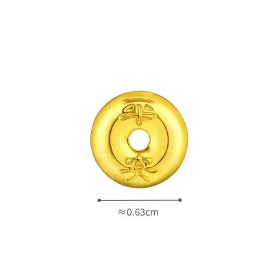 六福珠寶黃金金豆子 - “金錢扣”999.9黃金(1克)–附送木塞玻璃瓶