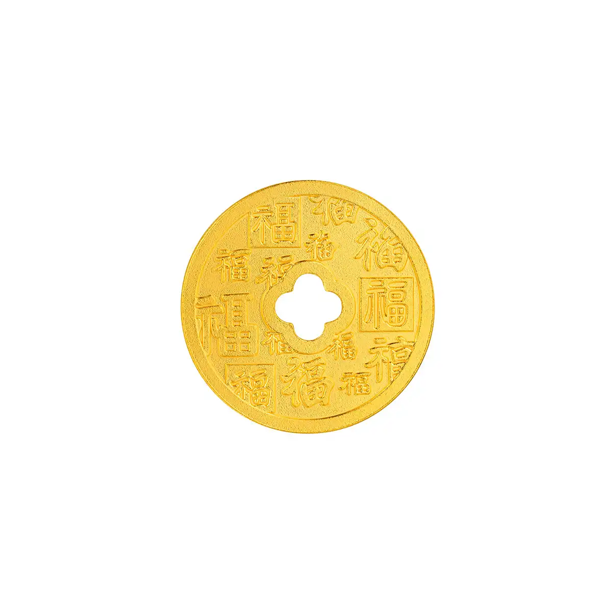 $t('六福珠寶')黄金工艺品 - “幸福花”999.9黄金金章