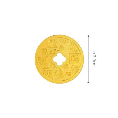 六福珠宝黃金工藝品 - “幸福花”999.9黃金金章