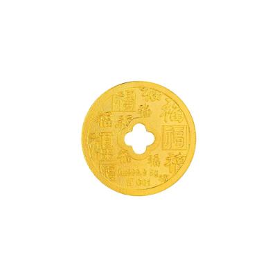六福珠宝黃金工藝品 - “幸福花”999.9黃金金章