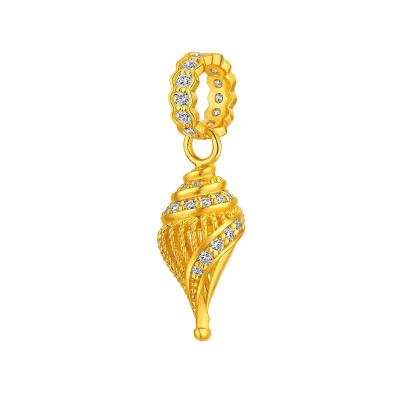 六福珠寶黃金吊墜 - "佳音如約"999足金鑽石吊墜