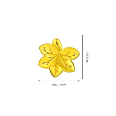 六福珠寶黃金金豆子 - “一葉抱富”999.9黃金(1克)–附送木塞玻璃瓶