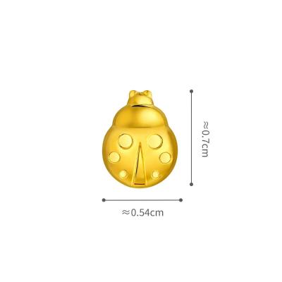 六福珠寶黃金金豆子 - “瓢蟲”999.9黃金(1克)–附送木塞玻璃瓶