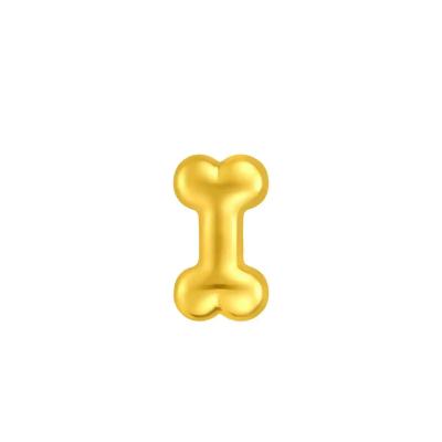 六福珠寶黃金金豆子 - “旺財骨頭”999.9黃金(1克)–附送木塞玻璃瓶
