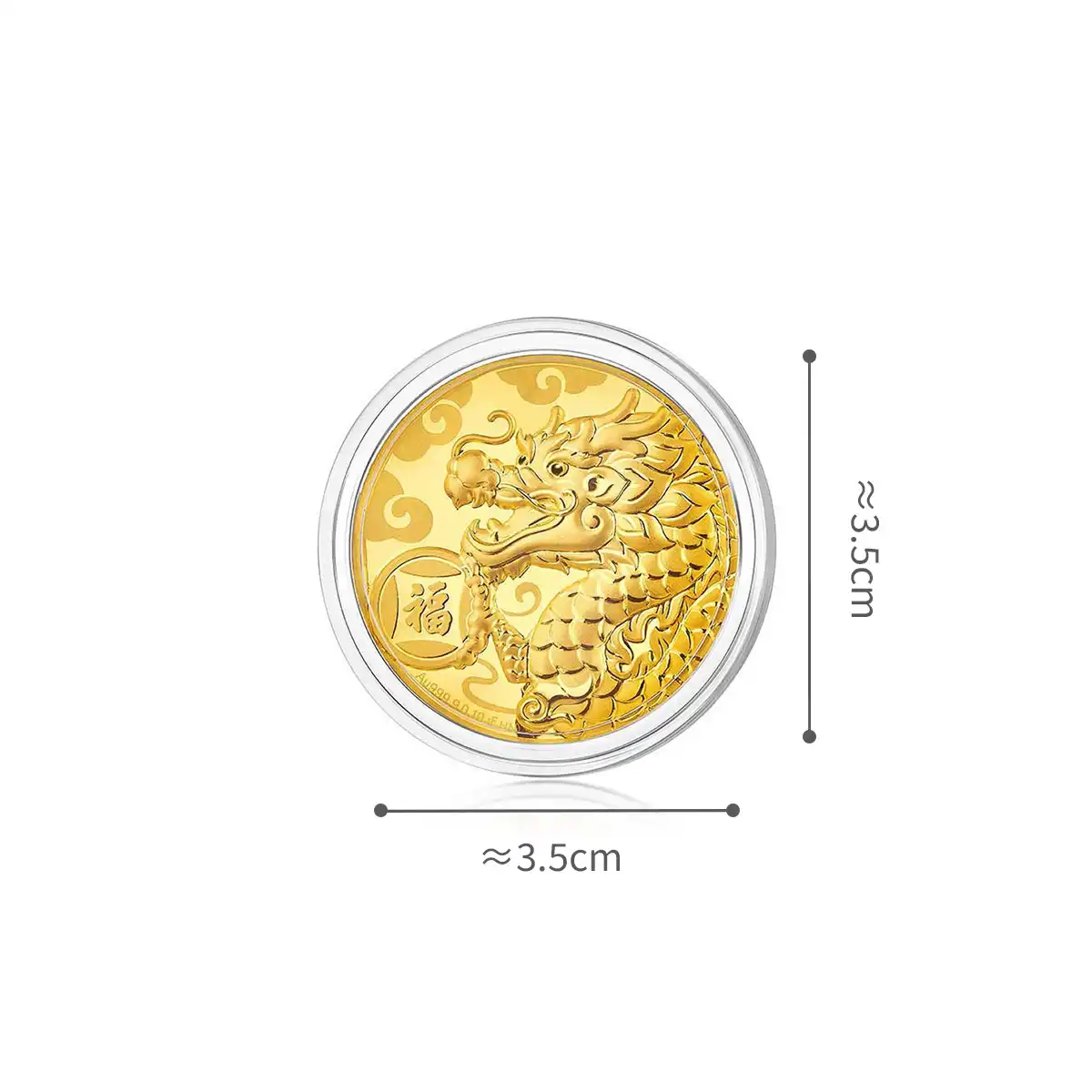 六福珠寶黃金工藝品 - "接龍獻福"999.9黃金工藝品