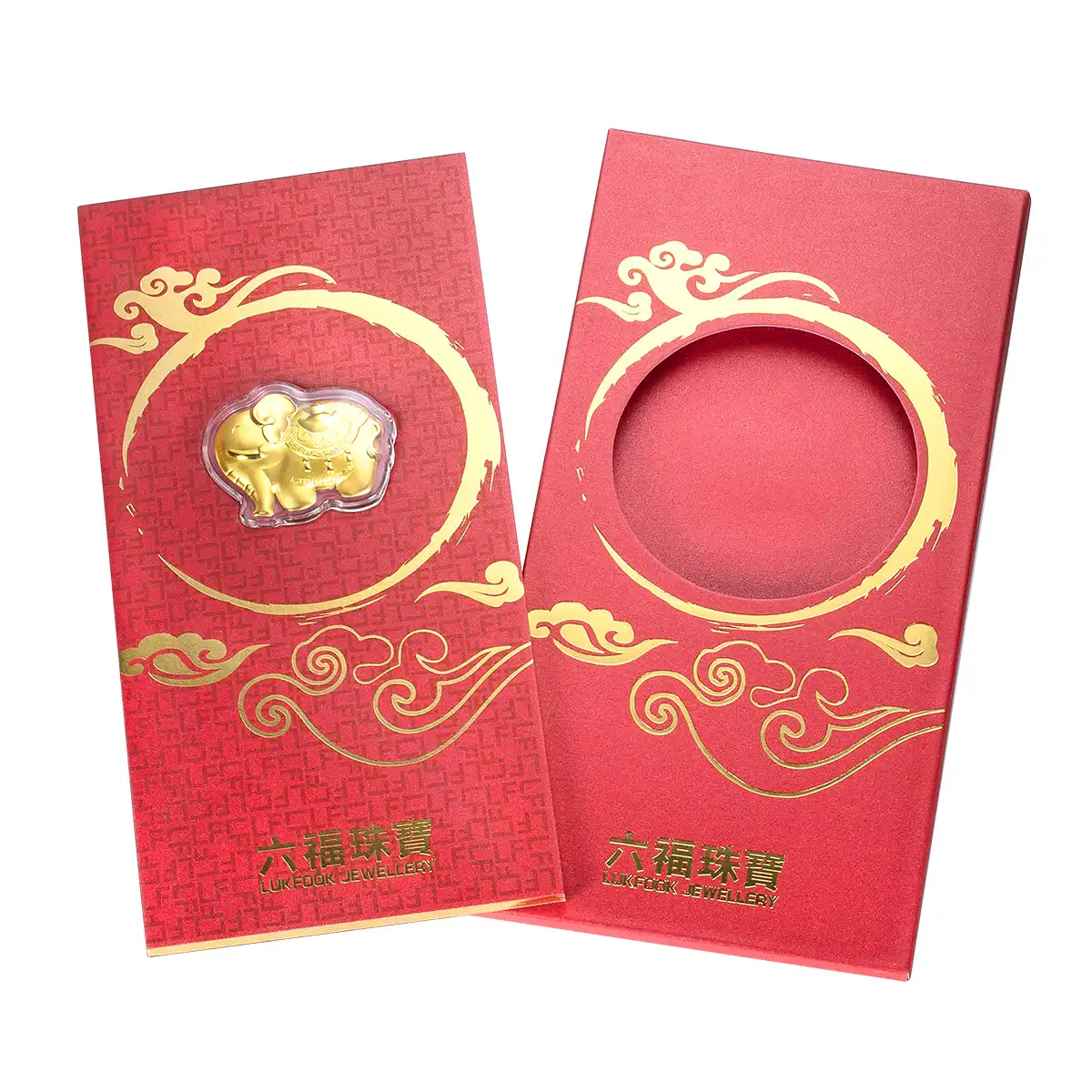 六福珠宝黄金工艺品 - “大象”999.9黄金工艺品