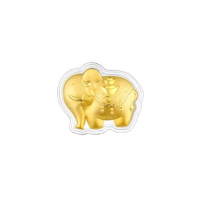 六福珠宝黄金工艺品 - “大象”999.9黄金工艺品
