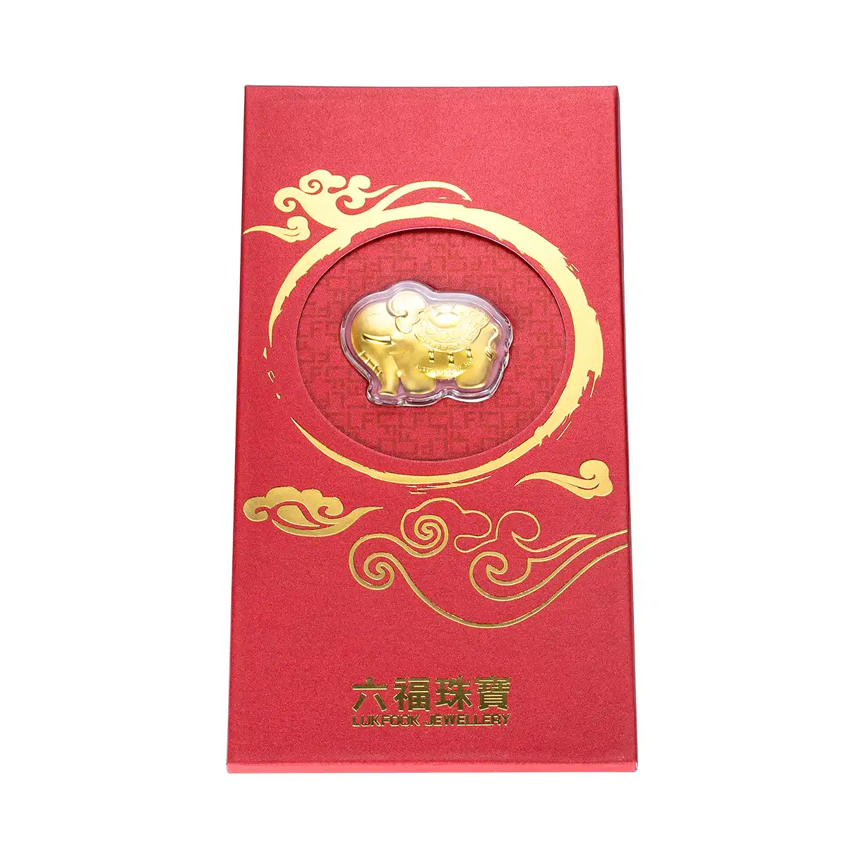 六福珠宝黄金工艺品 - “大象”999.9黄金工艺品