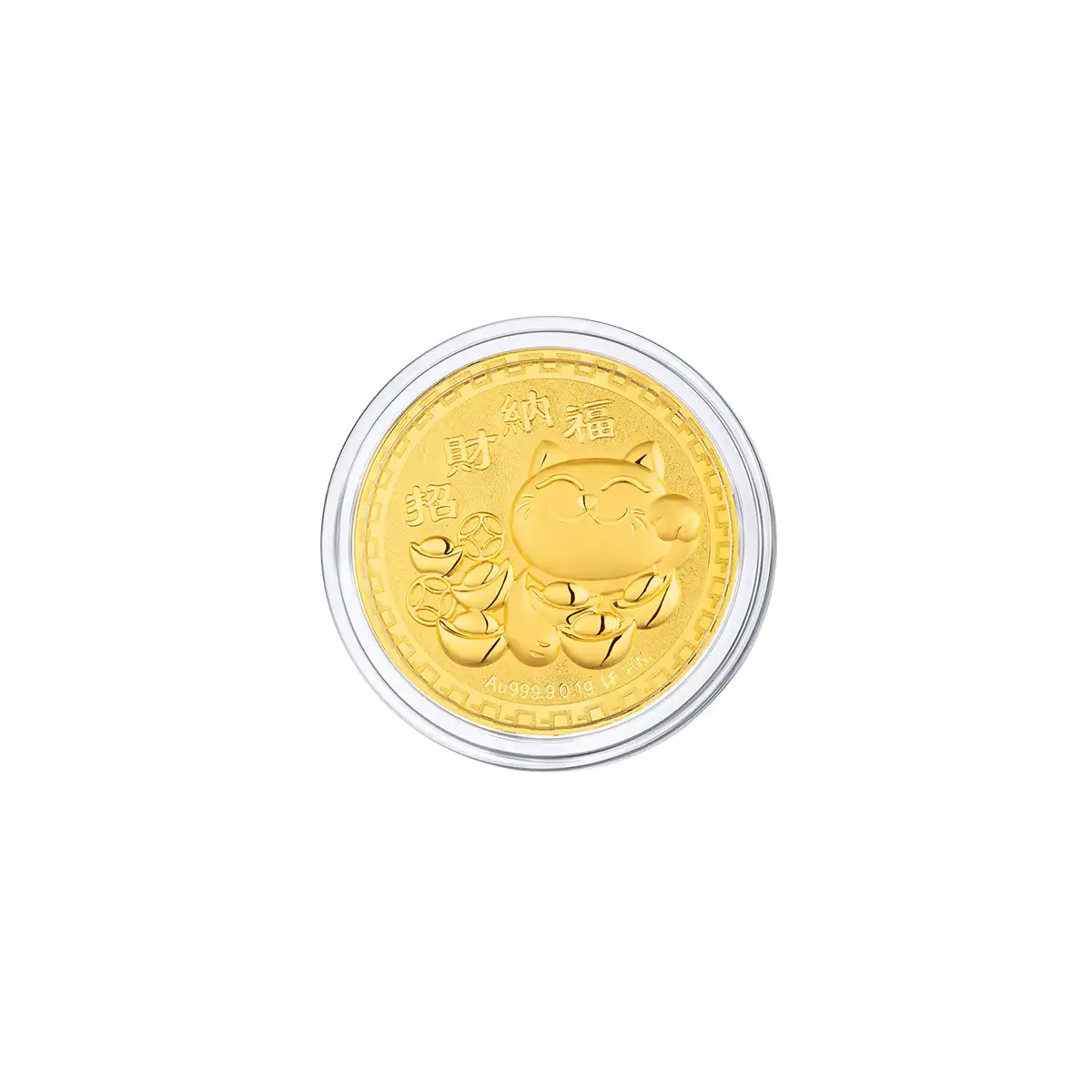 六福珠寶黃金工藝品 - “招財納福”999.9黃金工藝品