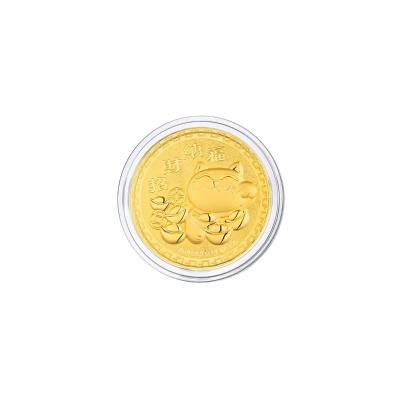 六福珠寶黃金工藝品 - “招財納福”999.9黃金工藝品