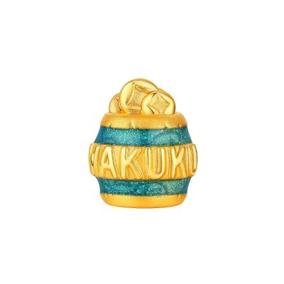 六福珠寶黃金串飾 - “驚喜寶藏 ”999足金鎏彩串飾連手繩