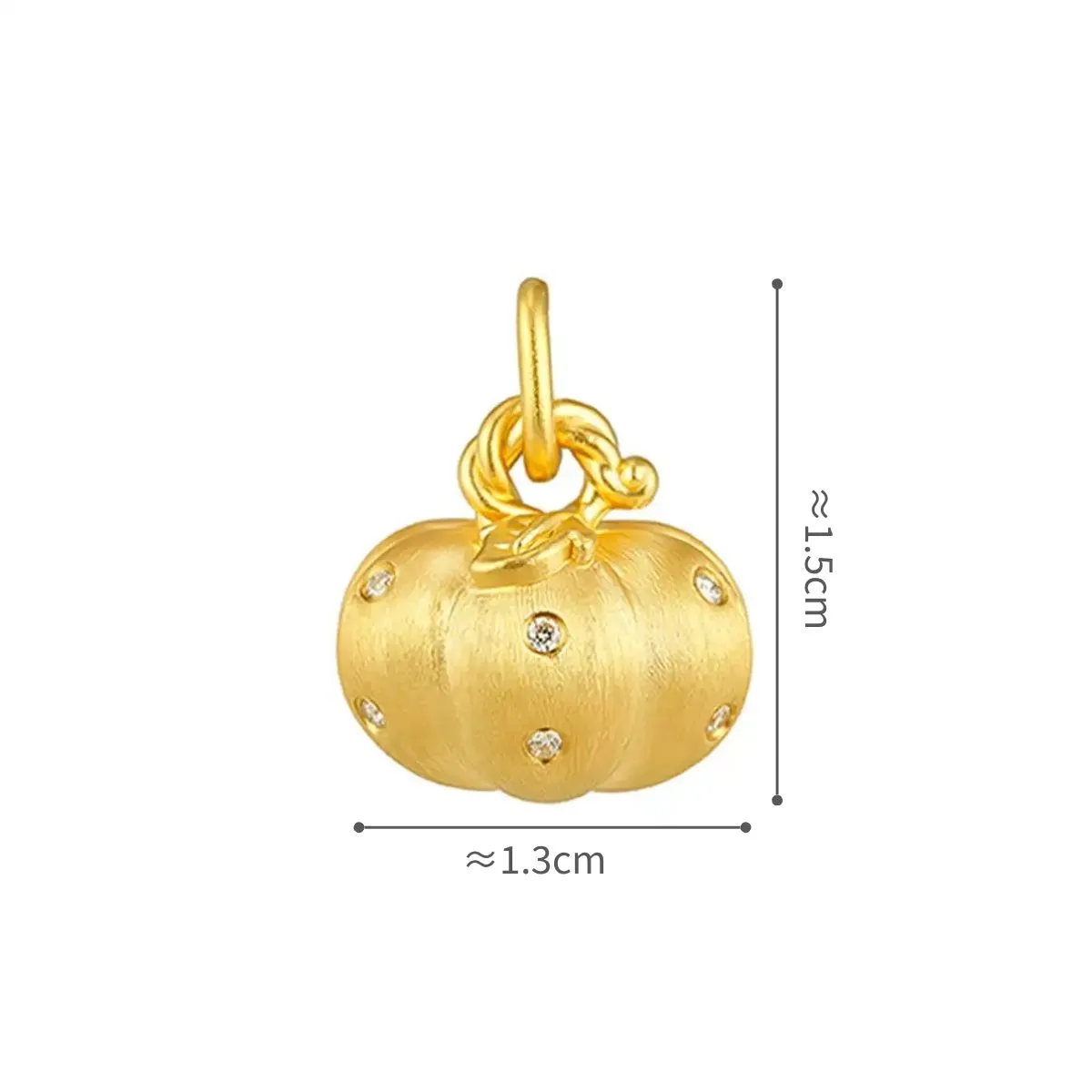 六福珠寶黃金吊墜 - “金瓜”999足金鑽石吊墜