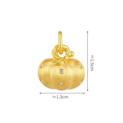 六福珠寶黃金吊墜 - “金瓜”999足金鑽石吊墜