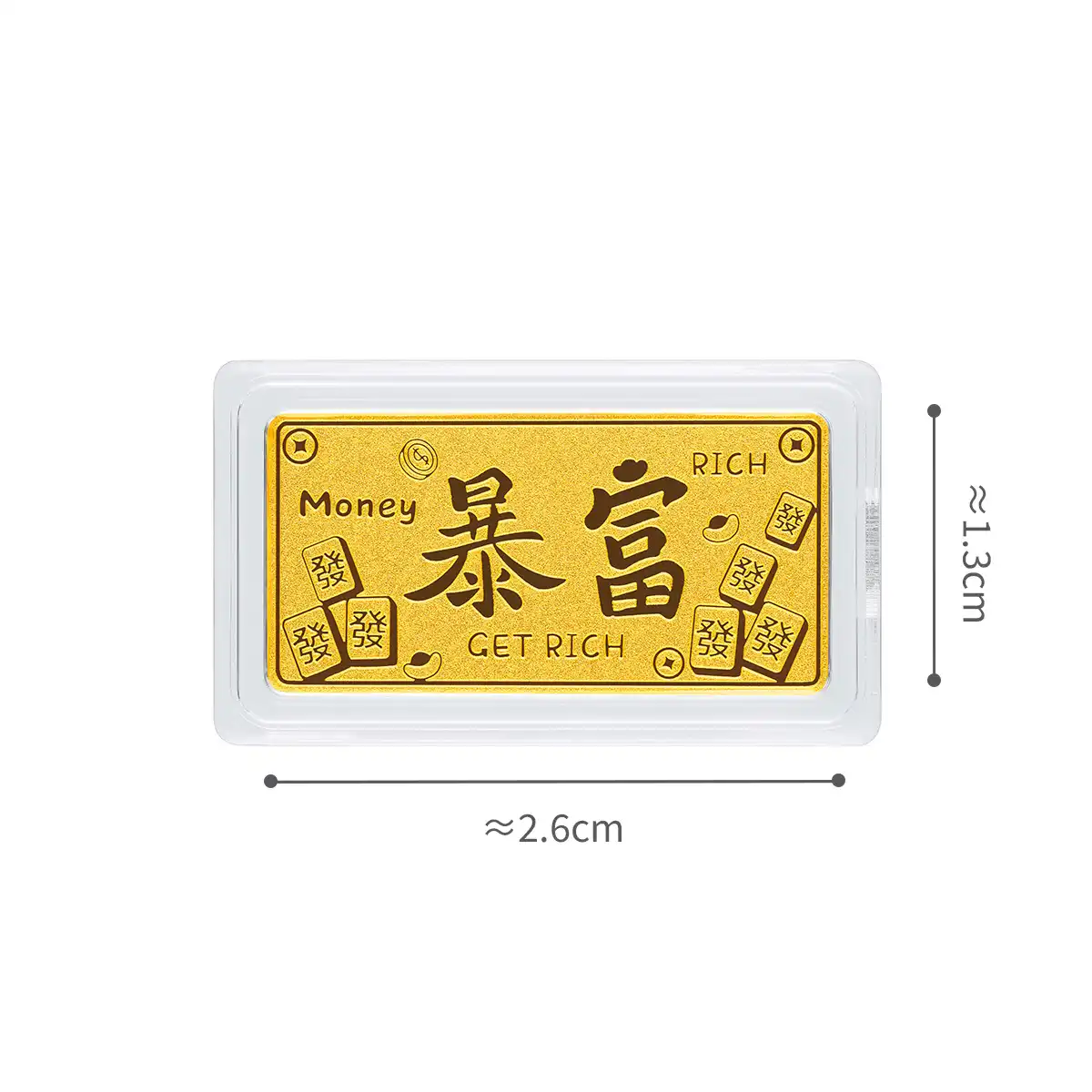 六福珠宝黄金金条 - “暴富”999.9黄金金条
