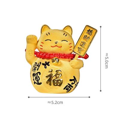 六福珠宝黄金摆件 - “财神猫”999足金摆件
