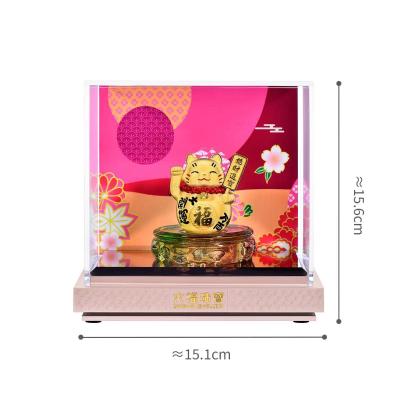 六福珠宝黄金摆件 - “财神猫”999足金摆件