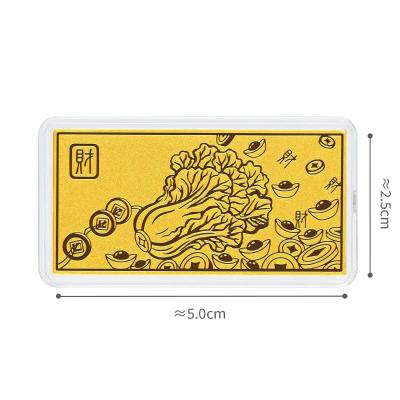 六福珠宝黄金金条 - “百聚来财”999.9黄金金条
