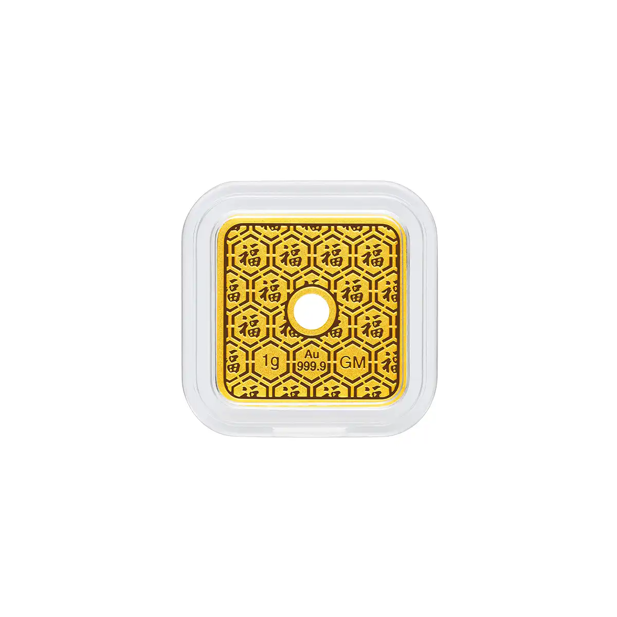 六福珠宝黄金工艺品 - “岁岁平安”999.9黄金金章