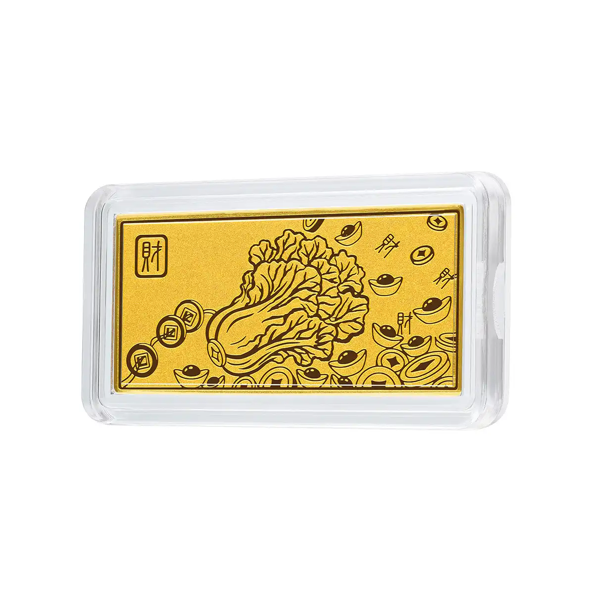 六福珠宝黄金金条 - “百聚来财”999.9黄金金条