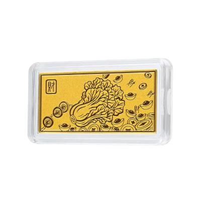 六福珠宝黄金金条 - “百聚来财”999.9黄金金条