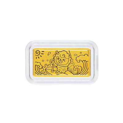 六福珠宝黄金金条 - “羊帆起航”999.9黄金金条