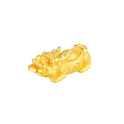 六福珠寶黃金擺件 - “財福貔貅”999足金擺件